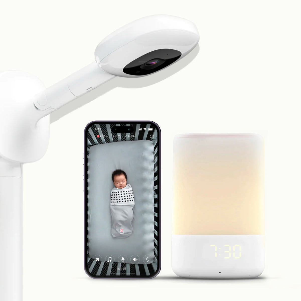 Pro Caméra Nanit avec support mural + Machine Sound+Light Gratuite